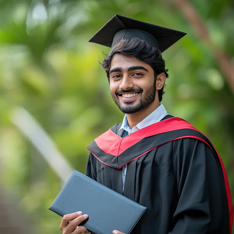 Indian man graduating